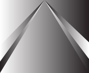 Siyah arkaplanda soyut geometrik şekil.