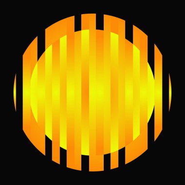 Siyah arkaplanda parlayan neon daire şekilleri