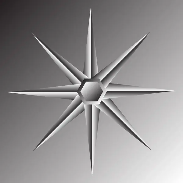Ikona Kompas Płaska Konstrukcja — Zdjęcie stockowe