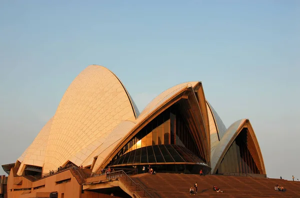 stock image Sydney, New South Wales, Australia: View of Sydney Opera House in the late afternoon with people. Opera House in Sydney.