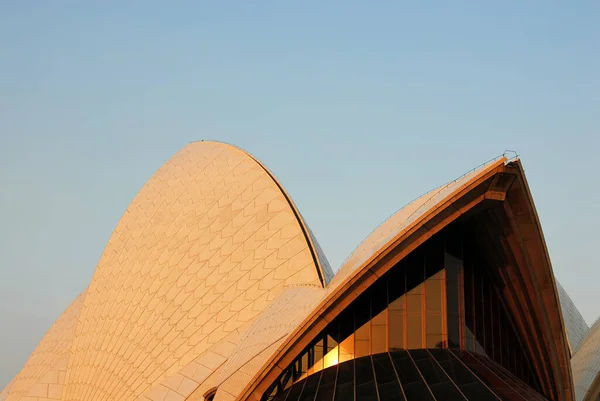 Sydney Nova Gales Sul Austrália Detalhe Telhado Ópera Sydney Com — Fotografia de Stock