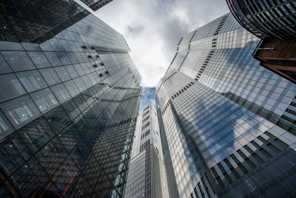 London Tall Modern Skyscrapers London Seen Undershaft Buildings Cheesegrater Leadenhall — Stock Photo, Image