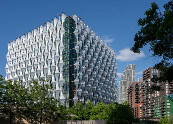 stock image Nine Elms, London, UK: The Embassy of the United States of America in London. The US Embassy is located in the redeveloped area of Nine Elms.