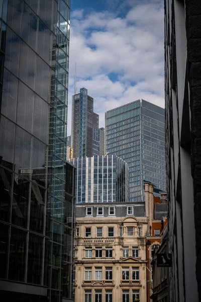 London Tall Buildings City London Including Heron Tower 100 Bishopsgate — Stock Photo, Image