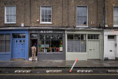 Bermondsey, London, UK: Al's Cafe, one of many small cafes, restaurants and coffee shops along Bermondsey Street in the London borough of Southwark. clipart