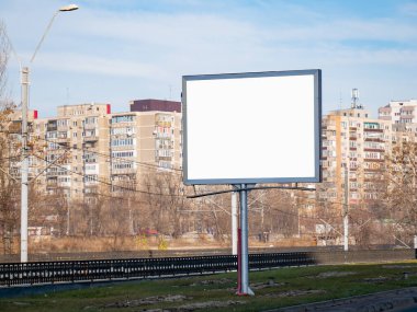Street billboard mock up in Bucharest, Romania.