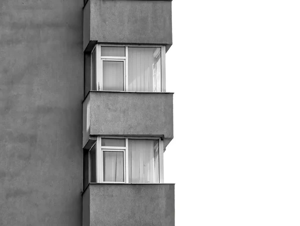 Detail Balkónem Bytového Domu Abstraktní Minimalistický Obrázek — Stock fotografie
