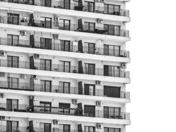 Détail Avec Balcon Immeuble Appartements Image Minimaliste Abstraite — Photo