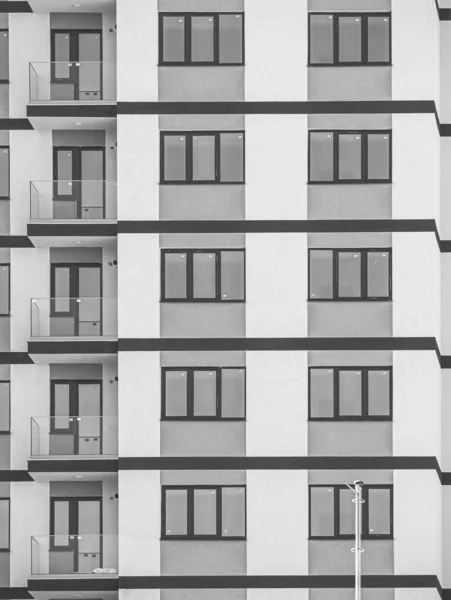 Деталь Багатоквартирним Будинком Балконом Абстрактне Мінімалістичне Зображення — стокове фото