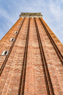 Venedik, İtalya 'da St. Mark' s Campanile mimari detayı.