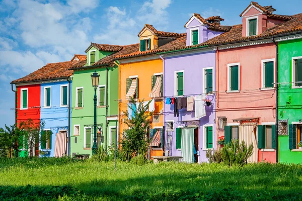 Tranquil Scene Colorful Houses Burano Island Venice — Stock Photo, Image