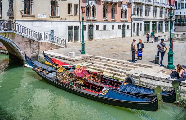 Венеция Италия Мая 2023 Года Сцена Венеции Каменными Мостами Через — стоковое фото