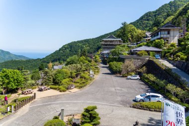 Nachi-Katsuura, Japan -05.09.2024: Scenic rest areaat Kumano Nachi Shrine, Katsuura, Wakayama, Japan clipart