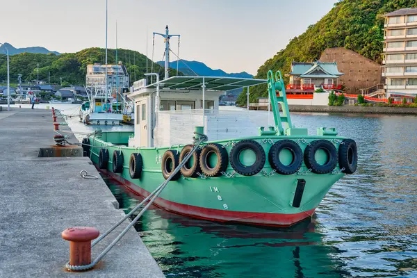 stock image Nachikatsuura, Japan - 05.10.2024: Fishing boats at the docks in the harbor or pier in Nachikatsuura, Japan.