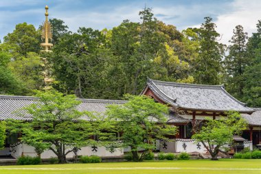 Japonya 'nın Nara kentindeki Todaiji Budist Tapınağı' ndan manzara.
