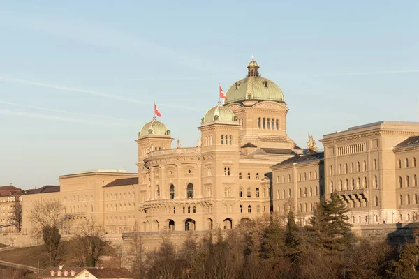 Федеральный Дворец Швейцарии Здание Федерального Собрания Федерального Совета Швейцарии Берн Лицензионные Стоковые Фото