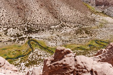 Bolivya 'daki Canyon Anaconda' da panoramik manzara.