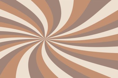 Sunburst line in style of 70s. Classic Vintage Retro Rays in earth tones Background. clipart