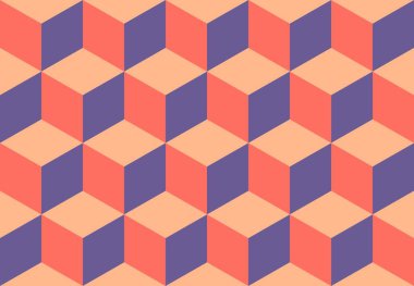 Isometric renkli küp şekli ya da günbatımı renklerinde doku.