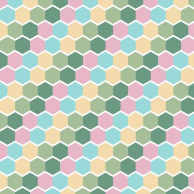 Geometrik bal peteği pastel desen dokusu arkaplanı.