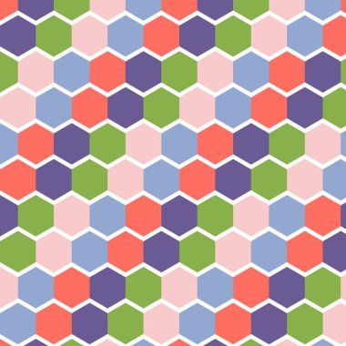 Geometrik bal peteği renkli desen arkaplanı.