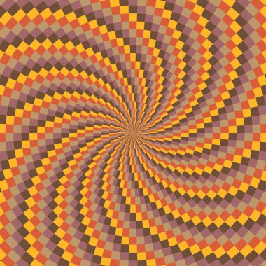 Sonbahar tasarımında rengarenk pikselli güneş patlaması ya da güneş ışığı girdabı.