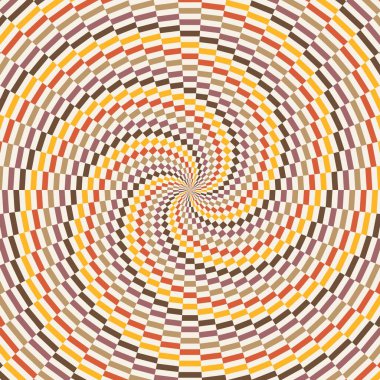 Sonbahar tasarımında rengarenk pikselli güneş patlaması ya da güneş ışığı girdabı.