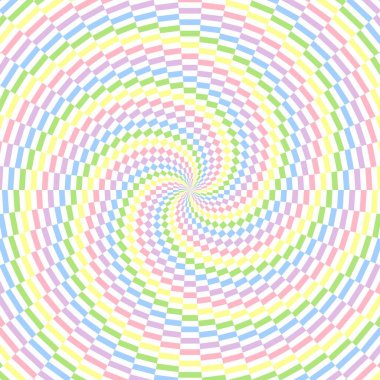 Bahar tasarımında rengarenk pikselli güneş patlaması ya da güneş ışığı girdabı.