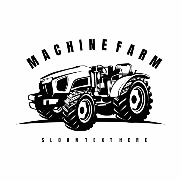 Machine Ferme Logo Icône Conception Vecteur — Image vectorielle