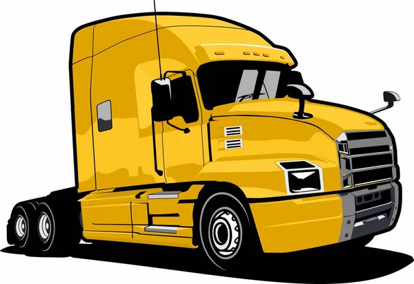 セミトラックのロゴデザインベクトル — ストックベクタ
