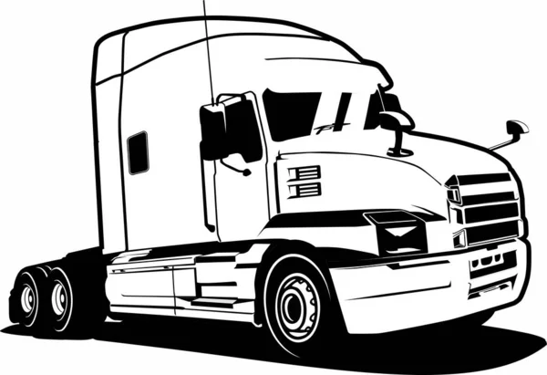 セミトラックのロゴデザインベクトル — ストックベクタ