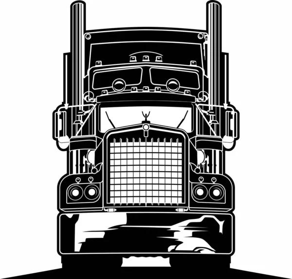 Semi Caminhão Ilustração Design Vector — Vetor de Stock