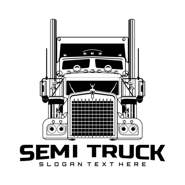 Semi Caminhão Ilustração Design Vector —  Vetores de Stock