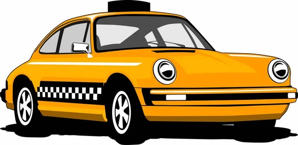 Taxi Car Cartoon Design Vector — Stockvektor