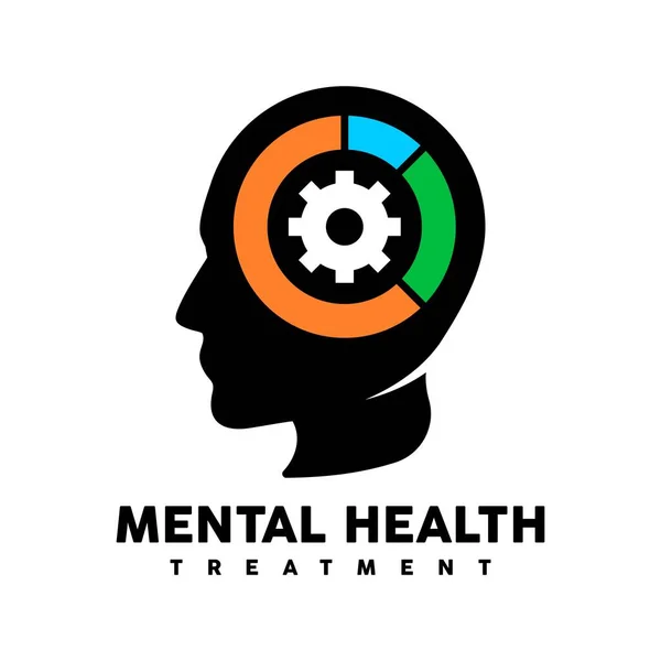 Mental Health Treatment Logo Design Vector — Stock Vector
