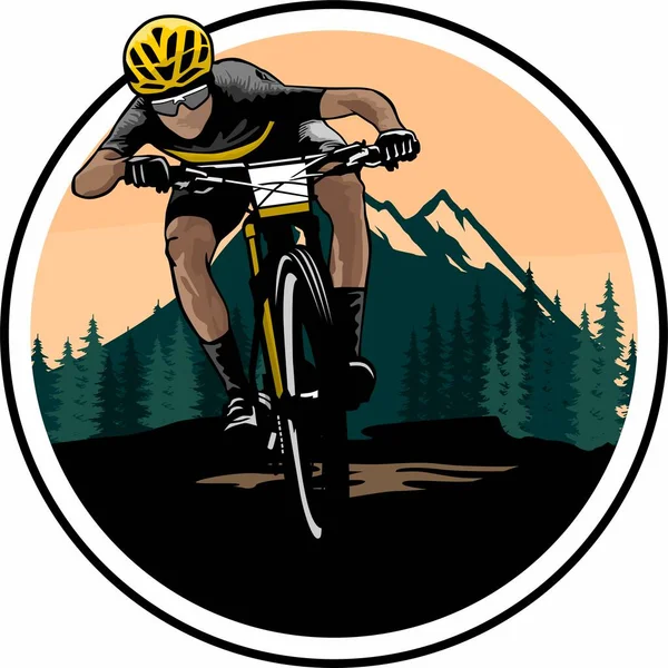 Bicicletta Corsa Illustrazione Disegno Vettore — Vettoriale Stock