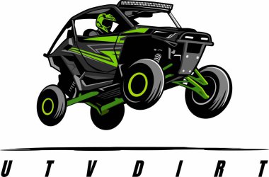 UTV off-road sosyal kulüp logo tasarım vektörü