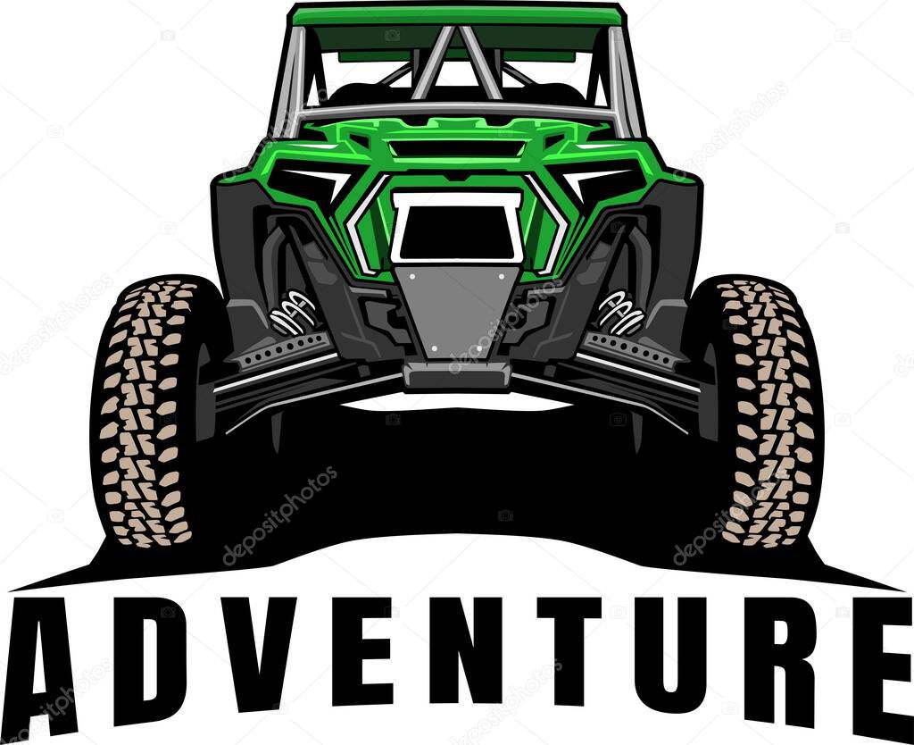 UTV offroading social club logo design vector