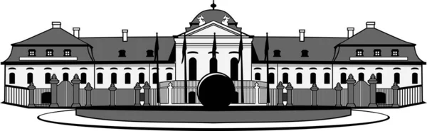 Başkanlık Sarayı Bratislava Tasarım Vektör Sanatı — Stok Vektör