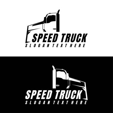 yarı kamyon logo tasarım vektörü