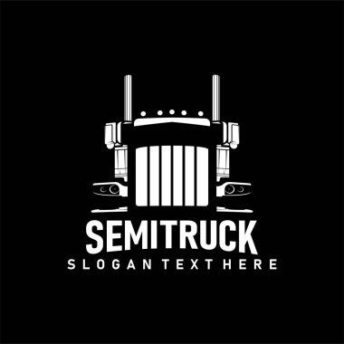 etiket işleri logosu için yarı kamyon çizimi siyah beyaz uzay tasarım vektörü vs.