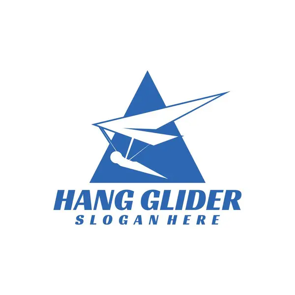 Stock vector hang glider fly logo illustration design vector