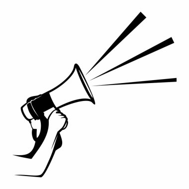 hoparlör çizimi siyah ve beyaz tasarım vektörü