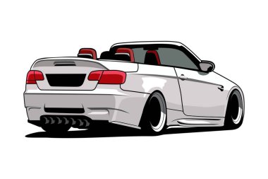 Dikiz görünümü araba çizimi tasarım sanatı