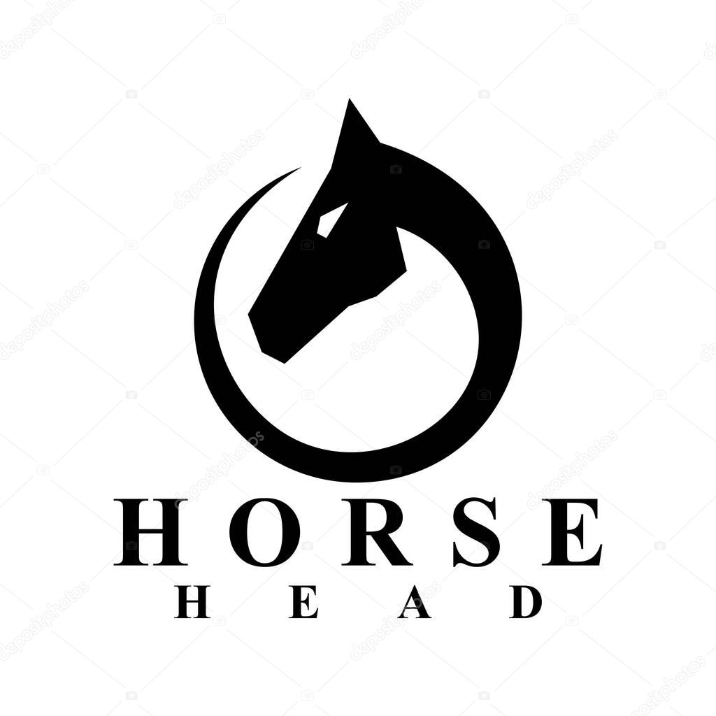 Horse head logo icon design vector art