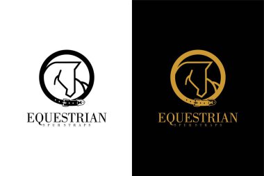 Binicilik mahmuzları logo tasarımı vektör sanatı
