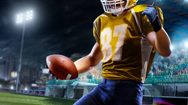 Close American Football Player Action Grand Arena — Stock Photo, Image