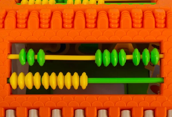 Close Photo Multi Colored Kids Toy Abacus — Stock Photo, Image