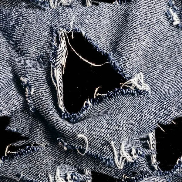 ライトブルーのシームレスなテクスチャ写真 引き裂かれたデニムまたはジーンズ材料 — ストック写真