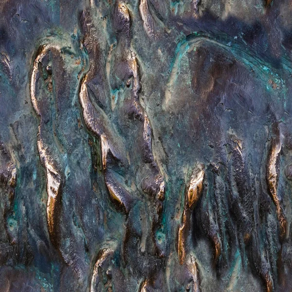 Seamless texture photo of bronze or copper stained statue hair pattern.
